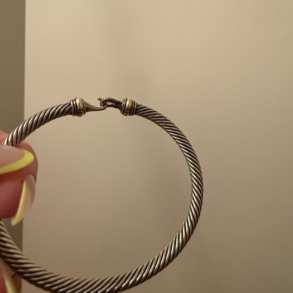David Yurman 4mm buckle cable bangle - Picture 9 of 10